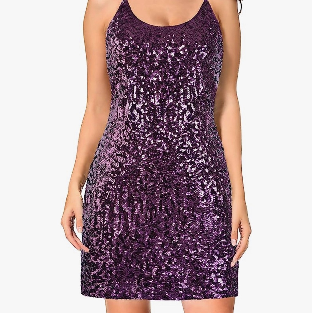 NWT Purple Sequin Dress